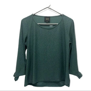 W5 3/4 Sleeve Green Blouse M